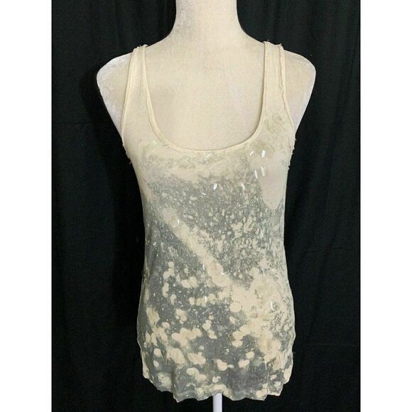 J Crew Ivory Gray Sequin Scoop Neck Tank Top - Picture 1 of 6